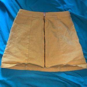 Yellow mini skirt